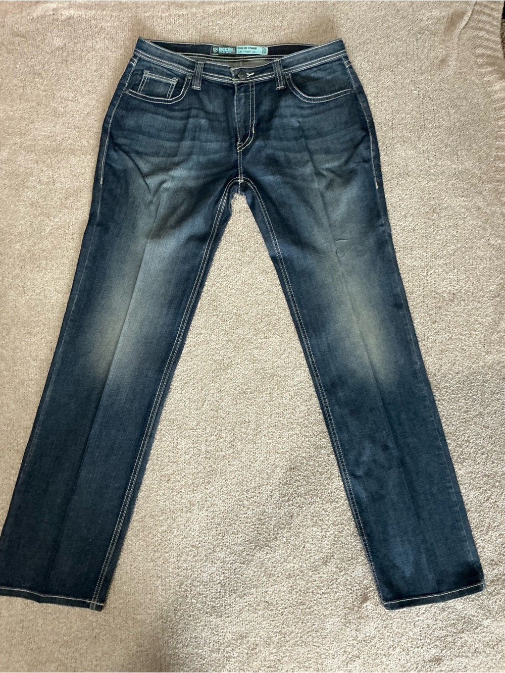Rock & Roll Denim Revolver Straight Leg Jeans Dark Wash Men’s Size 36x36
